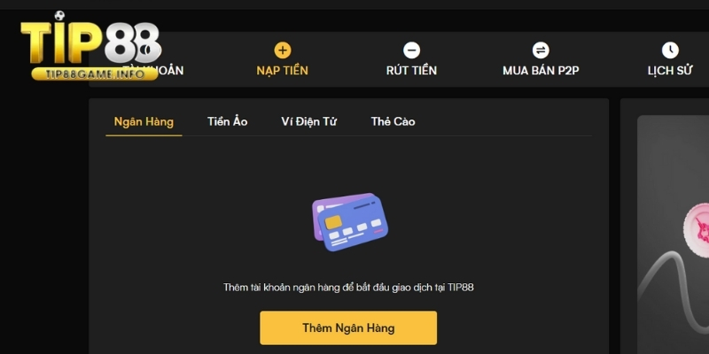 Chọn mục nạp tiền nhà cái